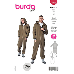 Patron Burda 6065 - Combinaison Homme à capuche du 44 au 56#