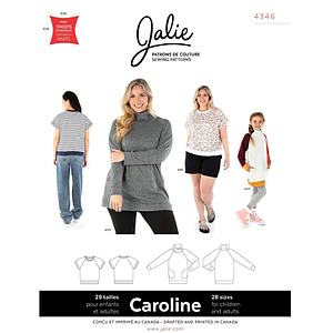 Patron Jalie CAROLINE - T-shirt et tunique à manche raglan