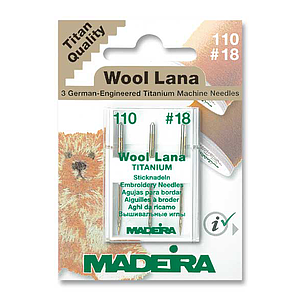 Madeira 9452 - Set Aiguilles Titanium Broderie pour fil volumineux LANA WOOL - 110/18 - 3 pièces#