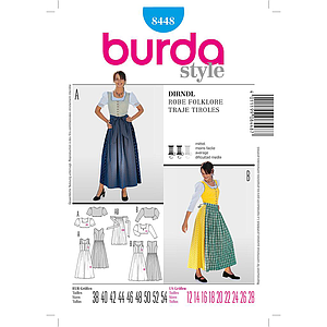 Patrón Nº8448 Burda Style: Dirndl bávaro