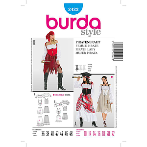 Patrón Nº2422 Burda Carnaval: Mujer pirata