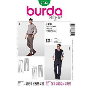 Patrón Nº7022 Burda Style: Pantalón