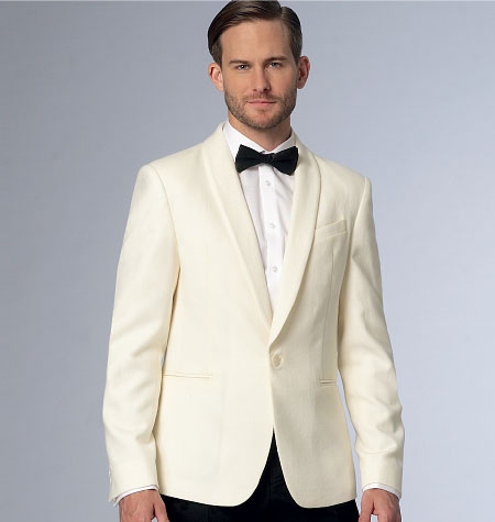 Patron Vogue 9097 Costume homme Veste col ch le un bouton et
