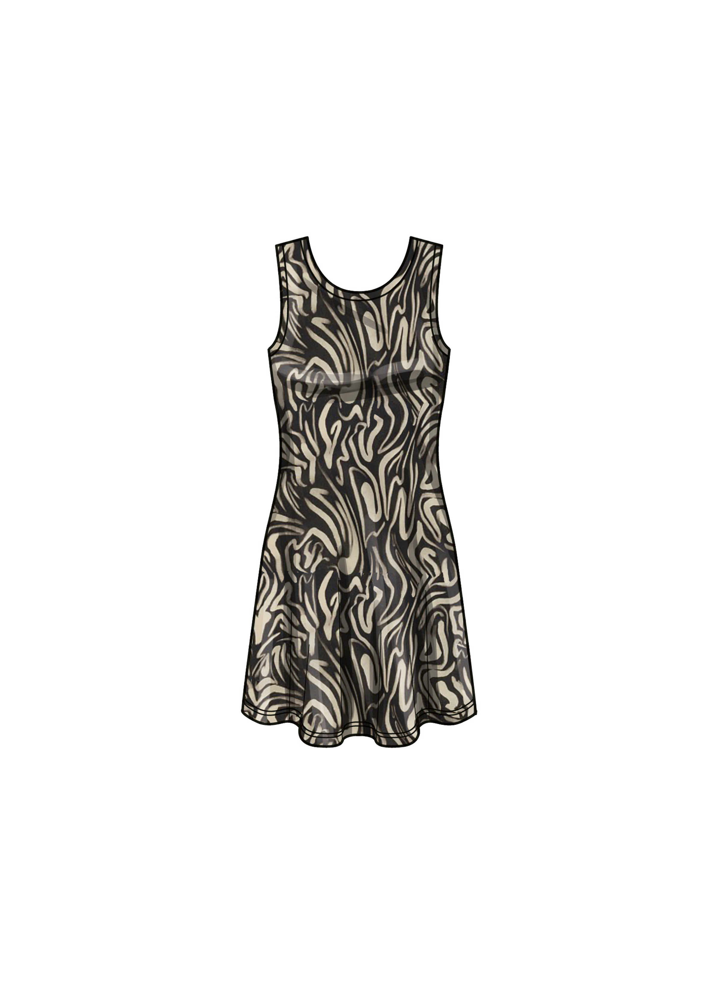 Patron New Look 6775 - Robe en Tricot en Deux Longueurs pour Jeunes Femmes