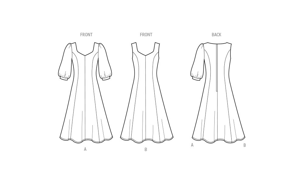 Patron New Look 6776 - Robe Avec Variations de Manches pour Jeunes Femmes