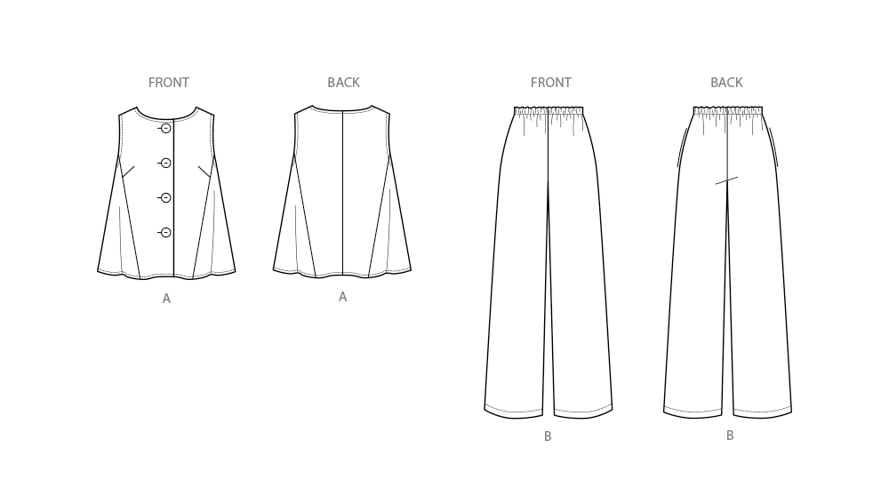 Patron New Look 6781 - Haut et Pantalon pour Jeunes Femmes