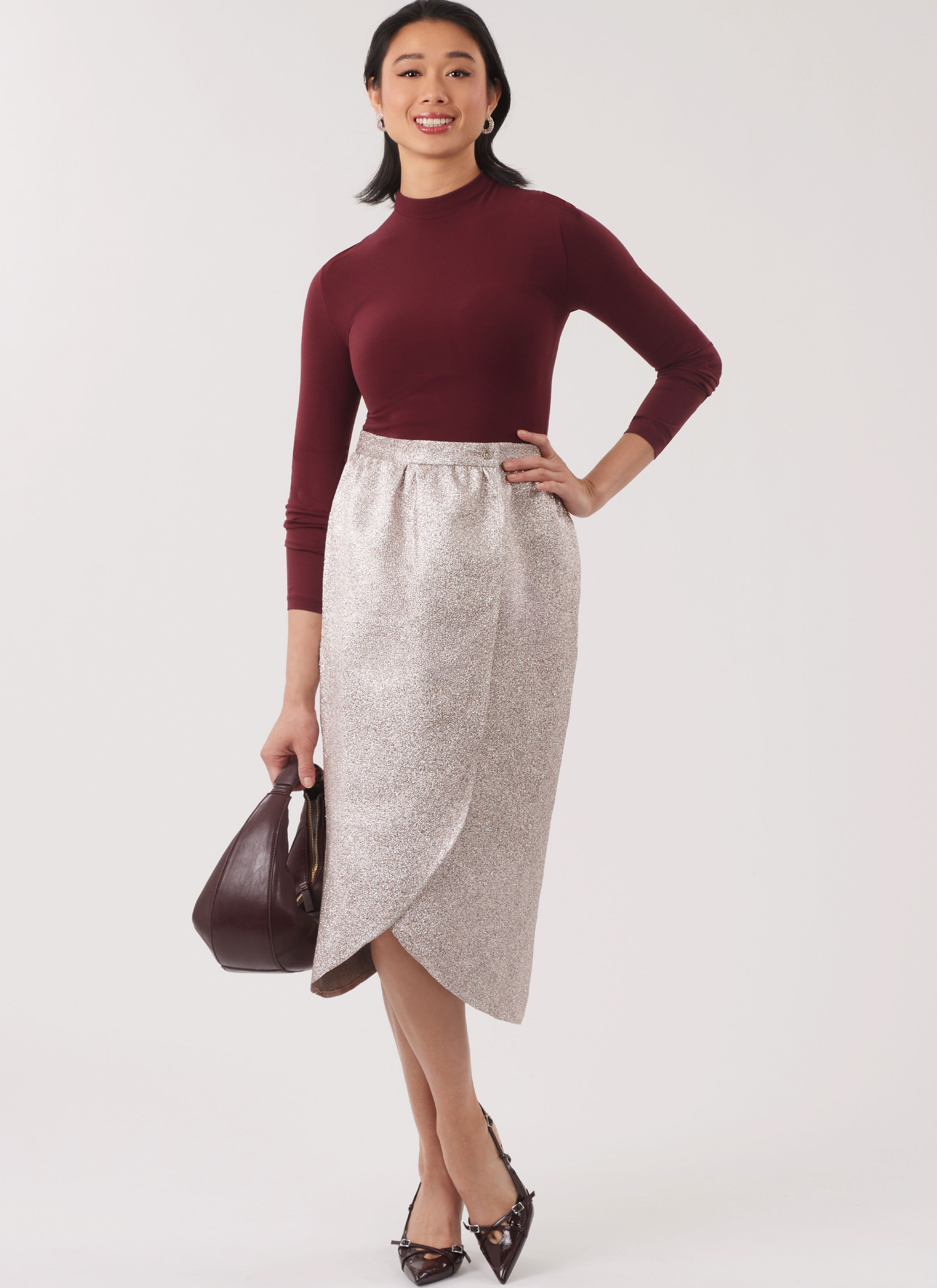 Patron New Look 6813 -  Jupe porte feuille