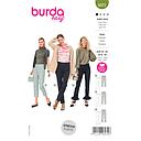 Patron Burda 6072 - Pantalons de forme étroite avec fermeture à glissière latérale du 36 au 46