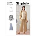 Patron Simplicity 9271 - Ensemble Top, Veste et Pantalon du 36 au 54 (FR)