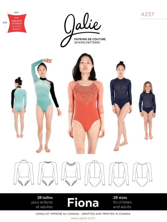 Patron Jalie 4237 FIONA - Justaucorps manches raglan 