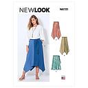 Patron New Look 6721 -  Jupes asymétriques du 38 au 50 (FR)#