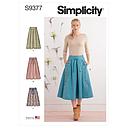 Patron Simplicity 9377 - Jupes évasées pour femme en deux longueurs du 34 au 52 FR