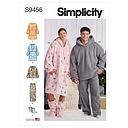 Patron Simplicity 9456 - Sweats à capuche, pantalons et chaussons surdimensionnés unisexes du 40 au 58 FR