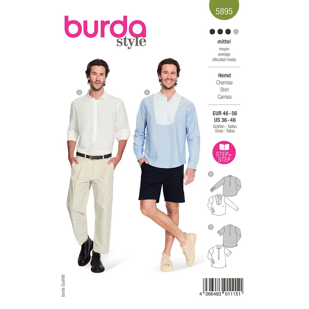 Patron Burda 5895 - Chemise du 46 au 56 (FR)