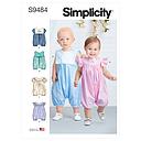 Patron Simplicity 9484 - Barboteuses pour bébés