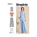 Patron Simplicity 9612 - Hauts, Pantalons et Shorts pour jeunes filles