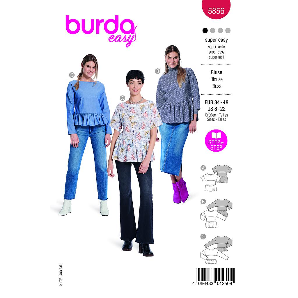 Patron Burda 5856-Blouse