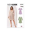 Patron New Look 6749 -  Robe boutonnée du 34 au 44 (FR)