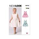 Patron New Look 6763 -  Robe enfant du 98 à 128 (FR)