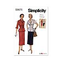 Patron Simplicity 9675 - Jupe et blouson vintage du 34 au 52 (FR)