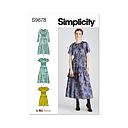 Patron Simplicity 9678 - Robe à manches du 36 au 52 (FR)