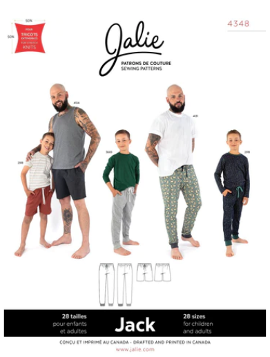 Patron Jalie JACK - Pantalons et short d'intérieur en jersey