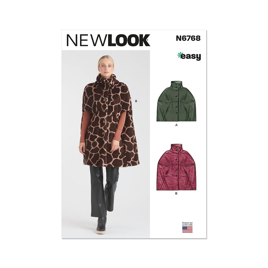 Patron New Look 6768 - Cape du 36 au 54 FR