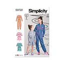 Patron Simplicity 9722 - Combinaisons, barboteuses et robe du 32 au 48 FR