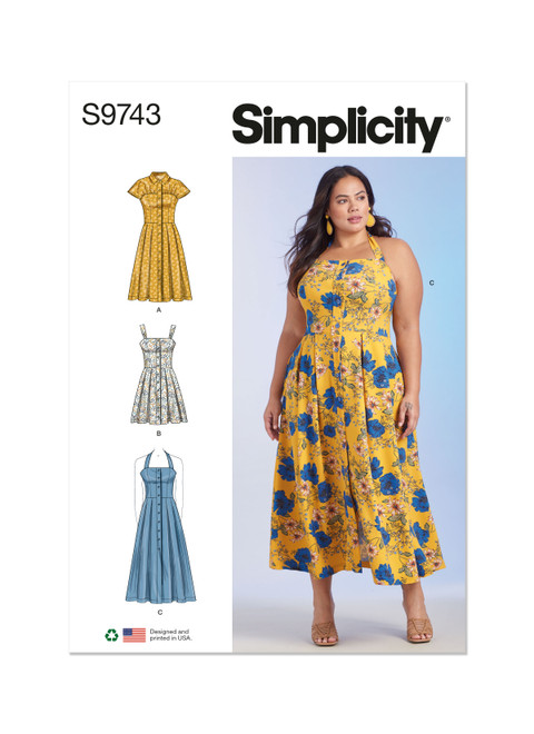 Patron Simplicity 9743 - Robe du 48 au 66 FR
