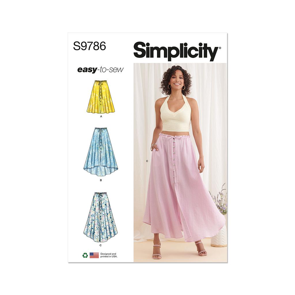 Patron Simplicity 9786 - Jupe du 32 au 48 FR