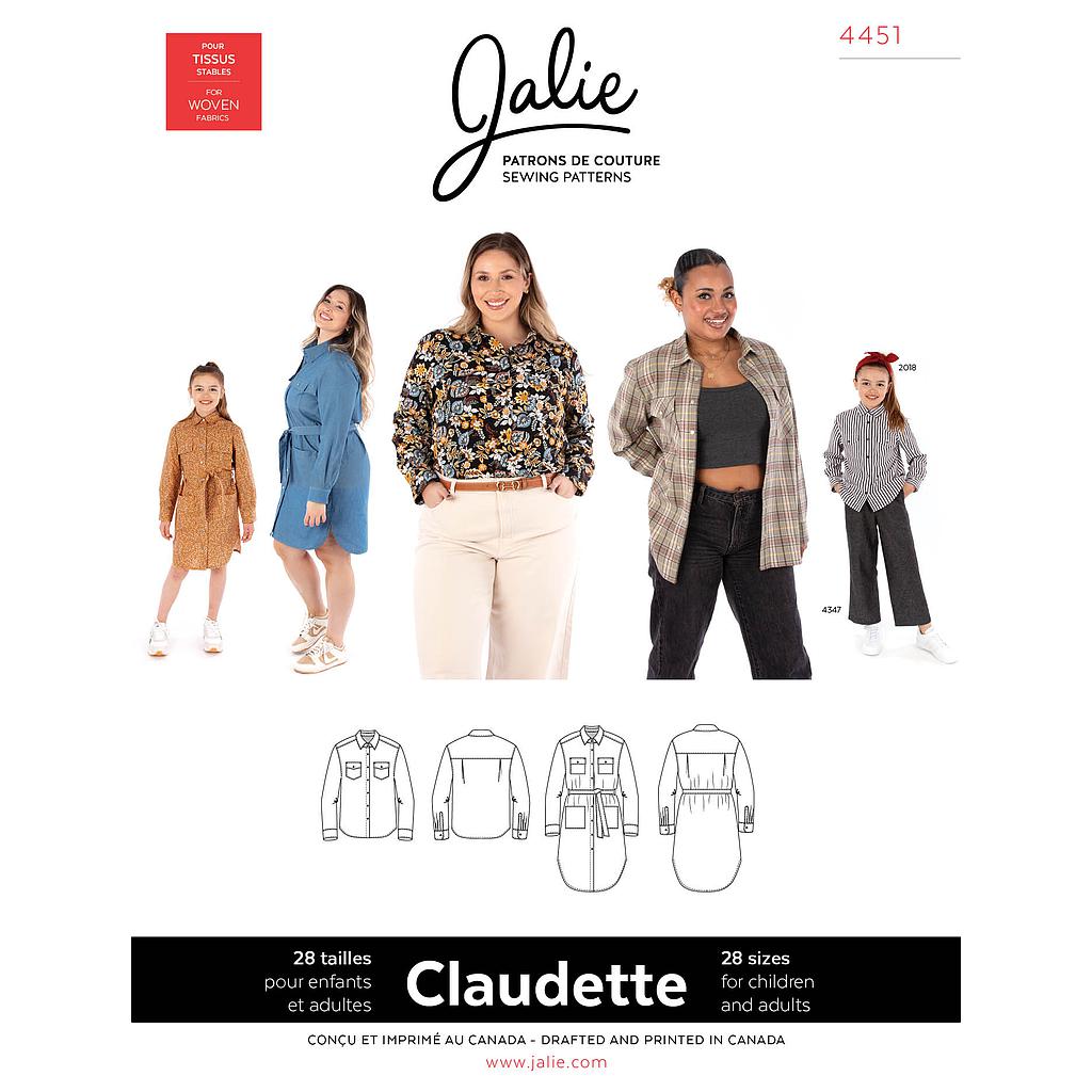 Patron Jalie 4451 - Chemisier et robe - CLAUDETTE