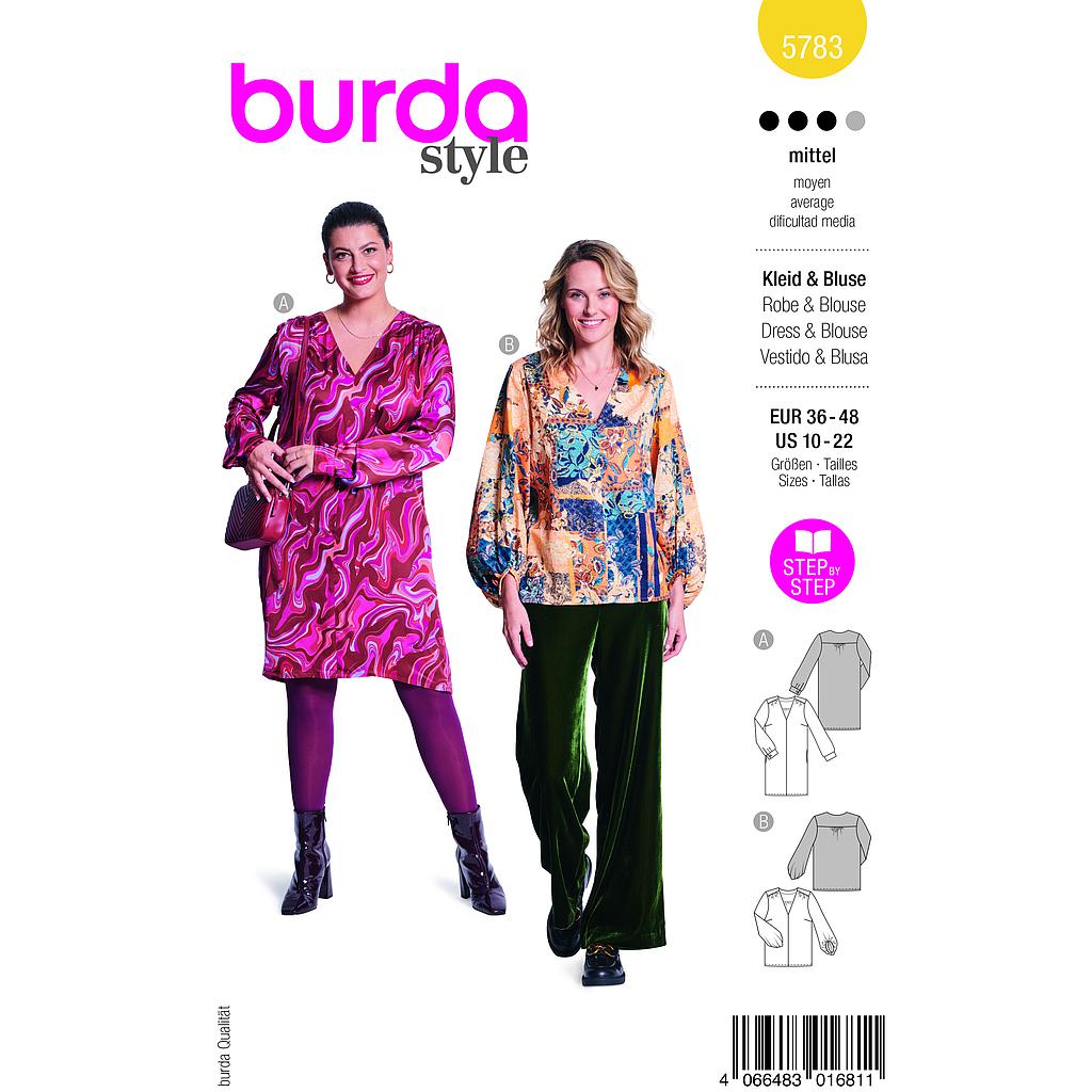 Patron Burda 5783 - Robe raffinnée