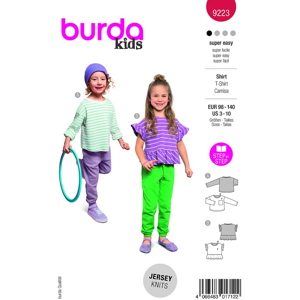 Patron Burda 9223 - Sweat-shirt pour enfants