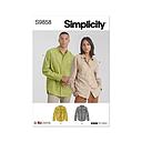 Patron Simplicity 9858 - Chemises unisexes