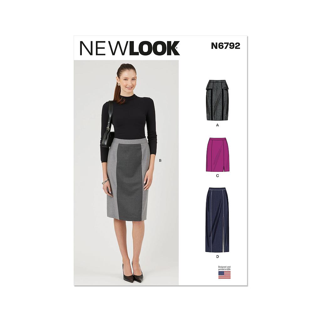 Patron New Look 6792 -  Jupes pour Jeunes Femmes