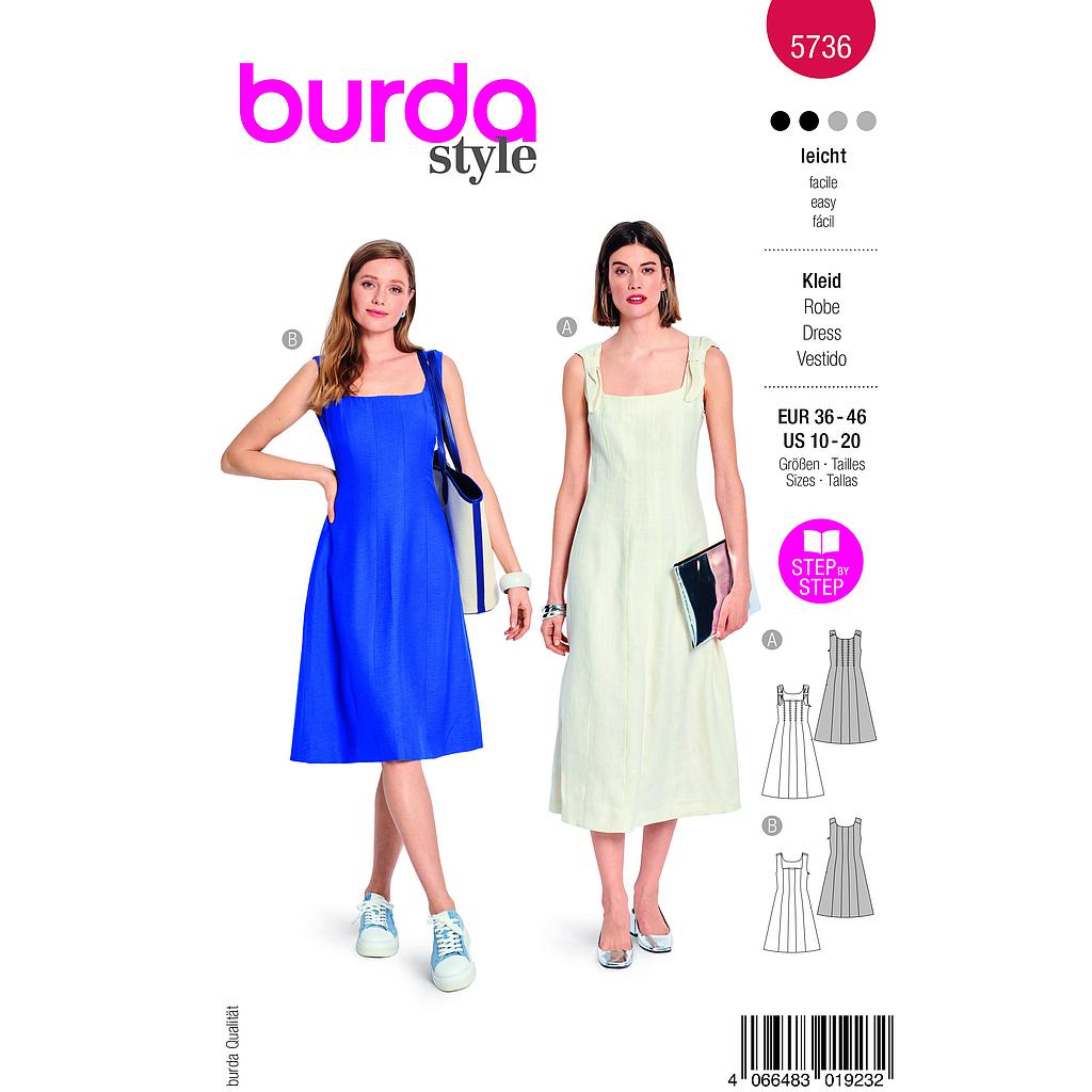Patron Burda 5736 - Robe