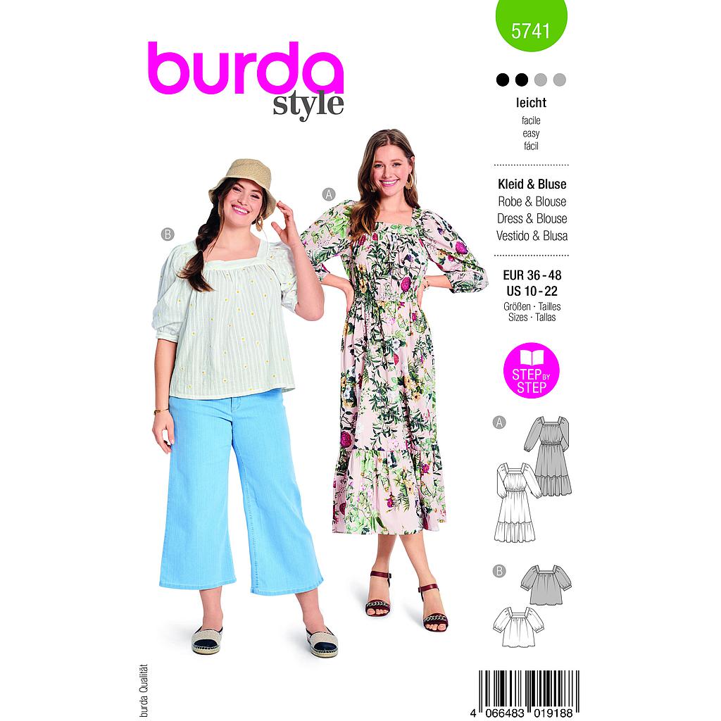 Patron Burda 5741 - Robe & Blouse