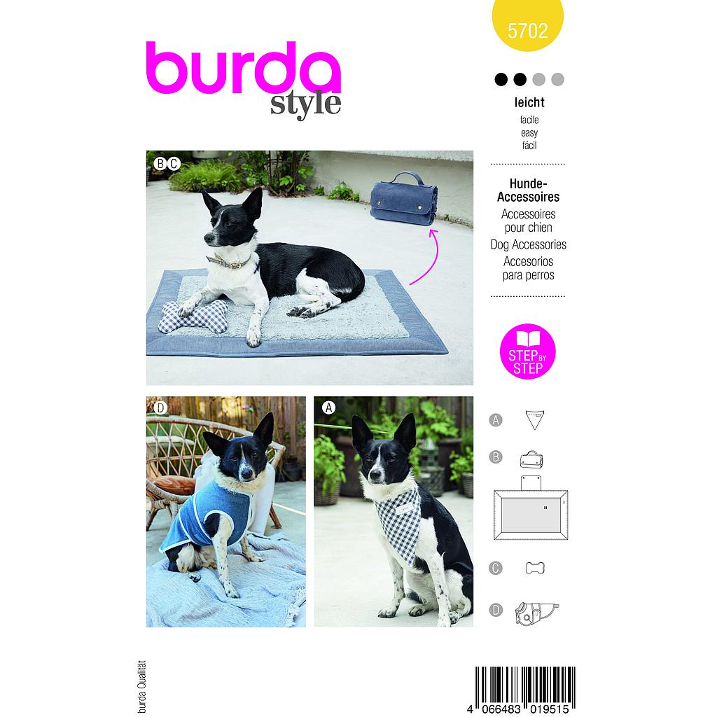 Patron Burda 5702 - Accessoires pour Chiens 