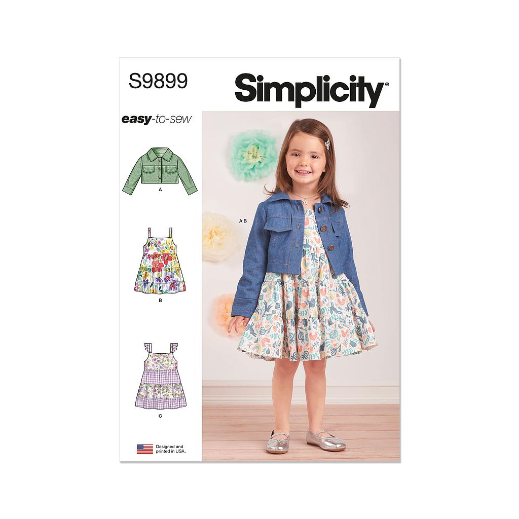Patron Simplicity 9899 - Veste et robe pour bébé