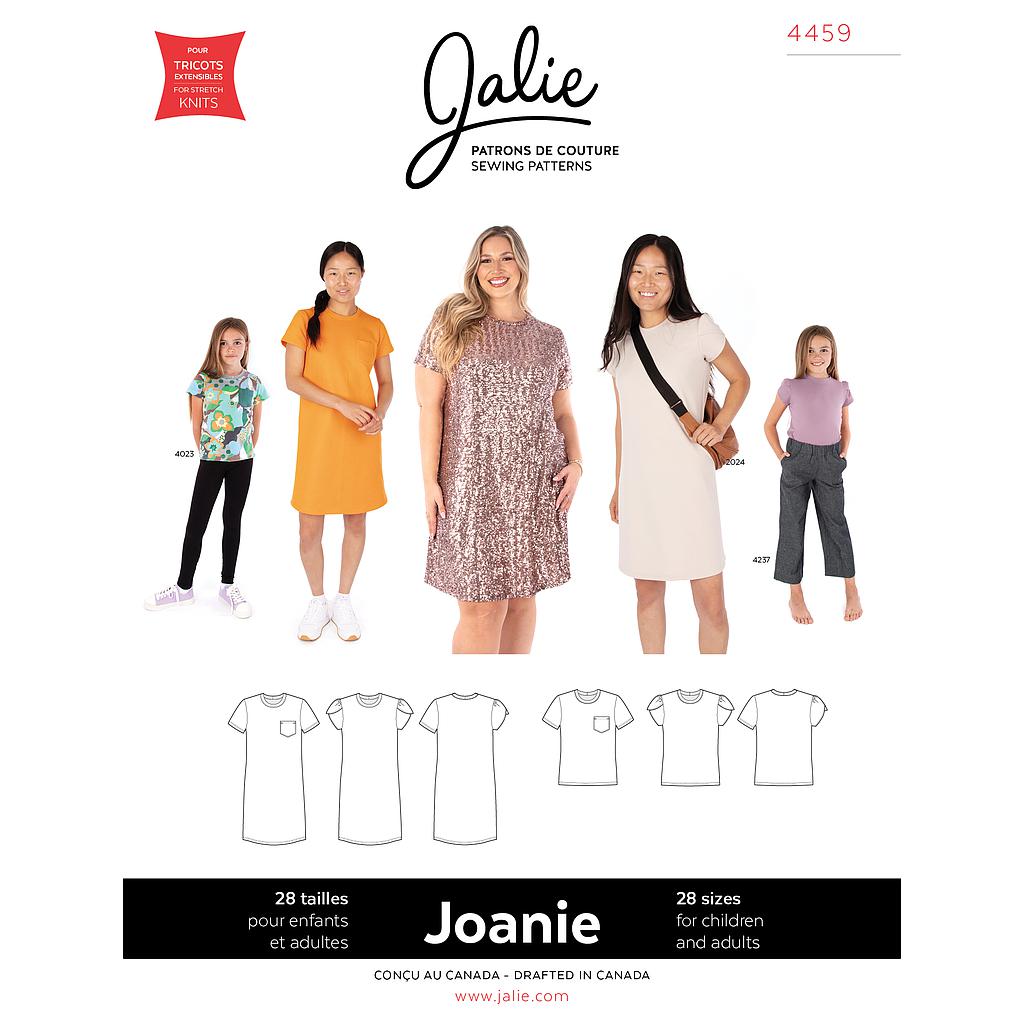 Patron Jalie 4459 - JOANIE - Robe et t-shirt 