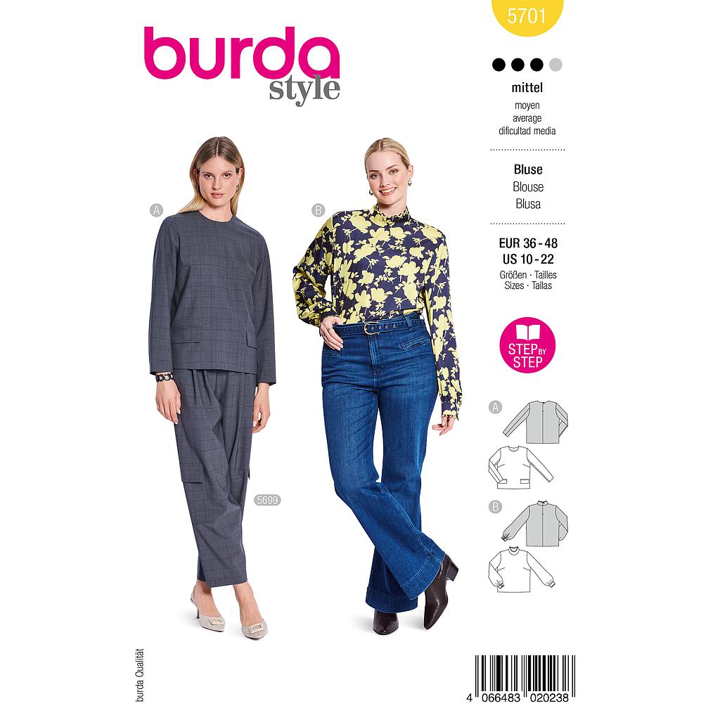 Patron Burda 5701 - Chemisier