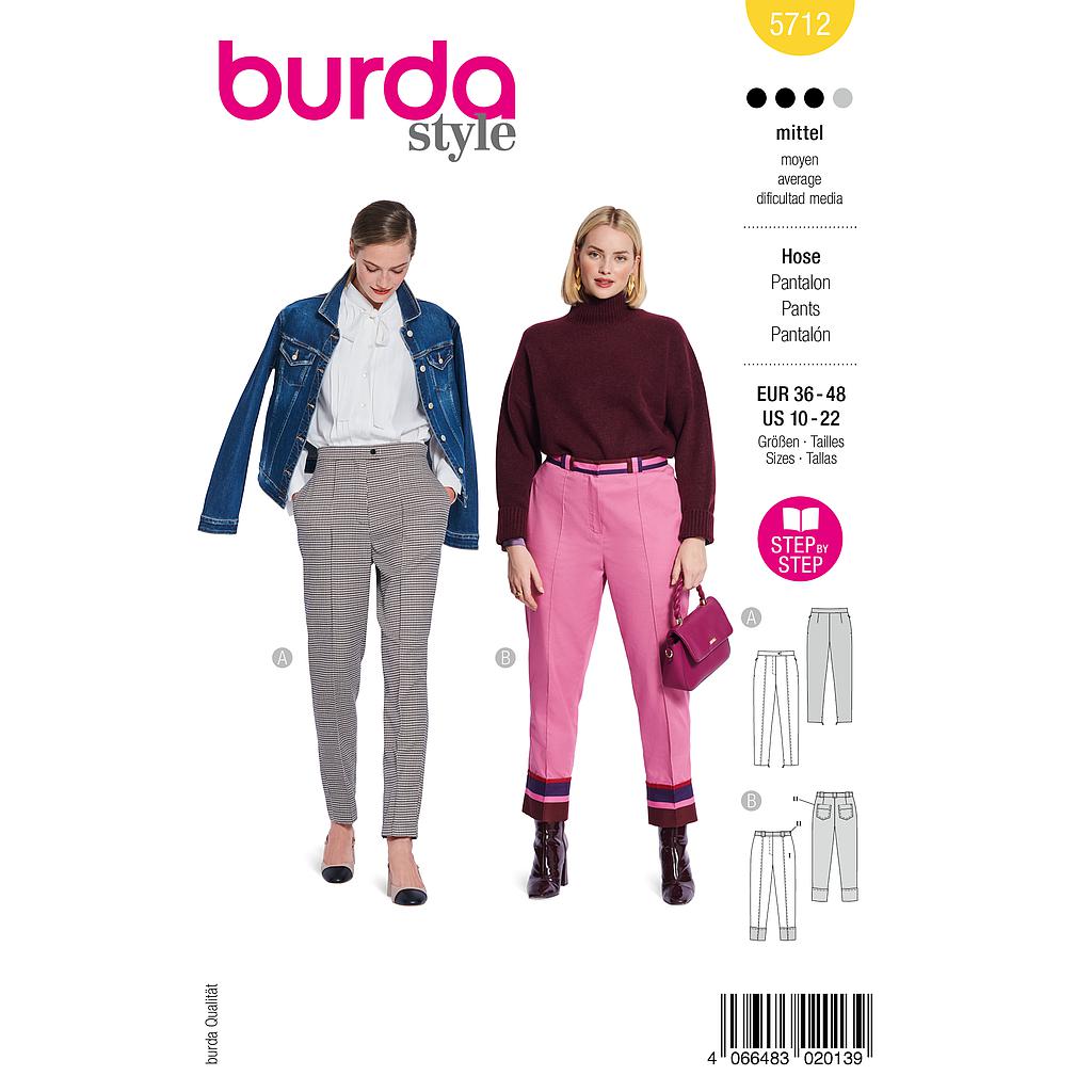 Patron Burda 5712 - Pantalon