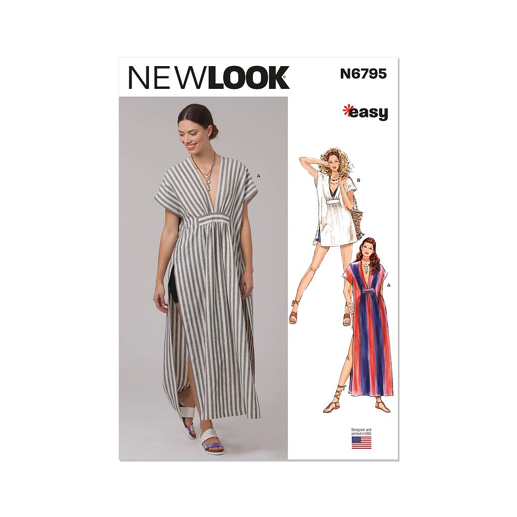 Patron New Look 6795 -  Caftan en deux longueurs