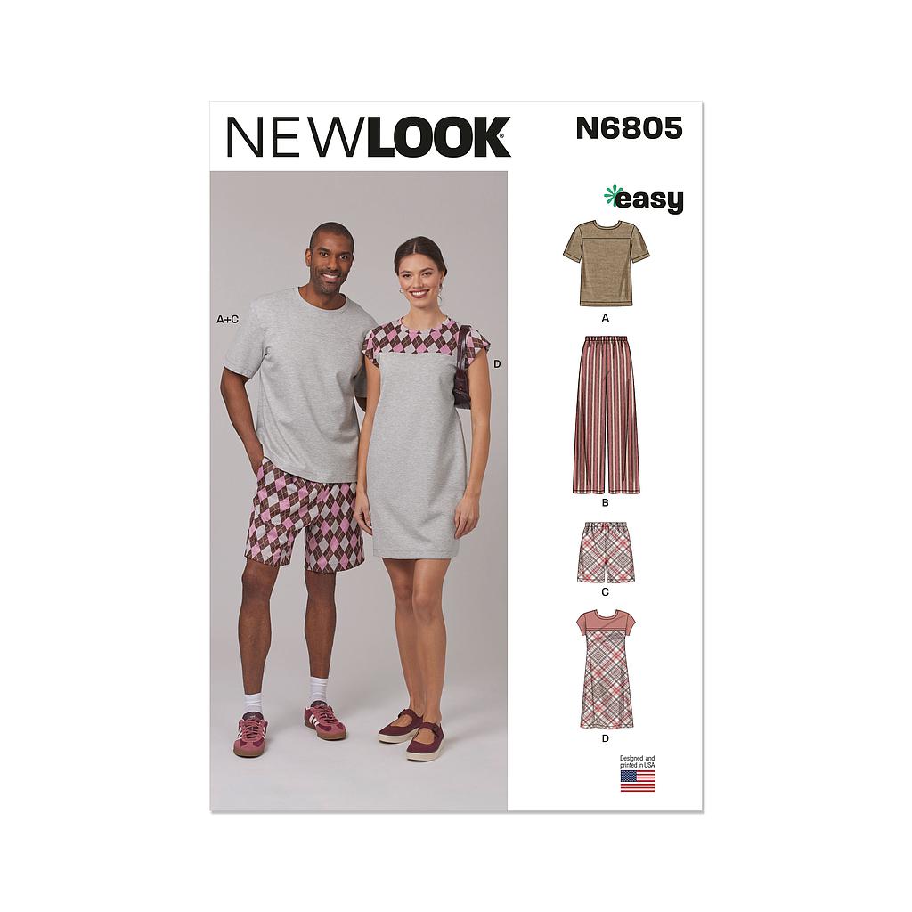 Patron New Look 6805 -  Vêtements de nuit unisexes