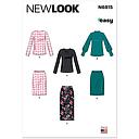 Patron New Look 6815 -  Hauts en maille et jupe