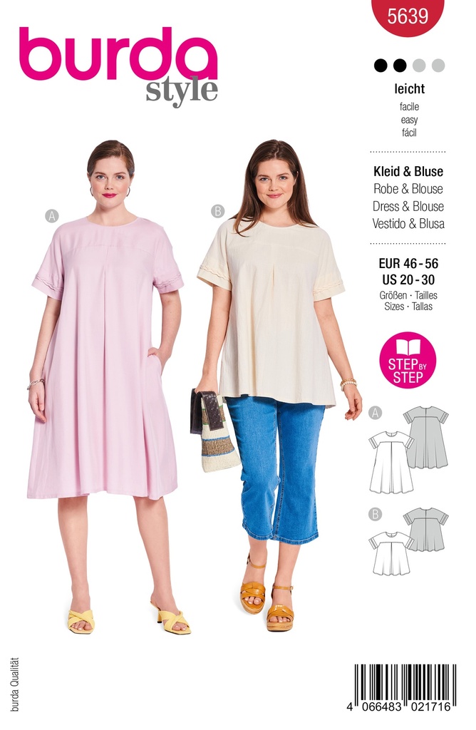 Patron Burda 5639 - Robe et chemisier