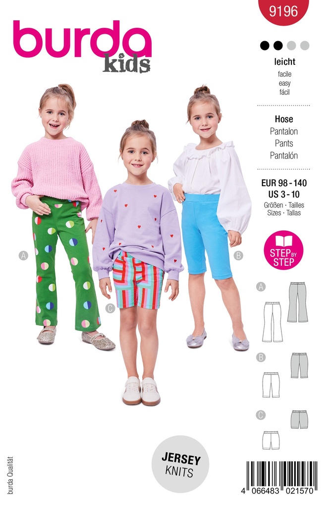 Patron Burda 9196 - Leggings