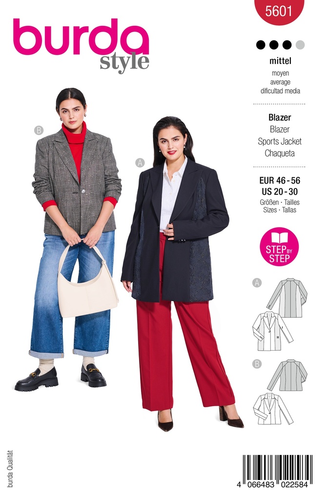 Patron Burda 5601 - Blazer et veste