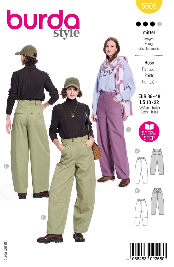 Patron Burda 5603 - Pantalons