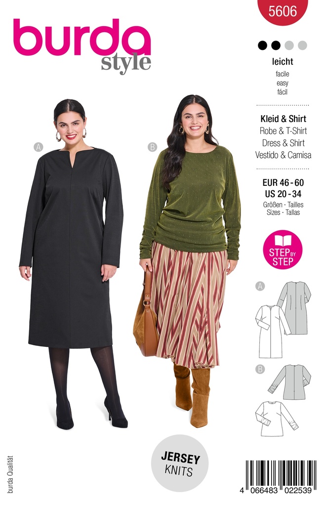 Patron Burda 5606 - Robe et t-shirt